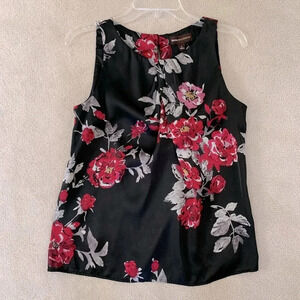 3/$25 DANA BUCHMAN Sleeveless flora blouse, S